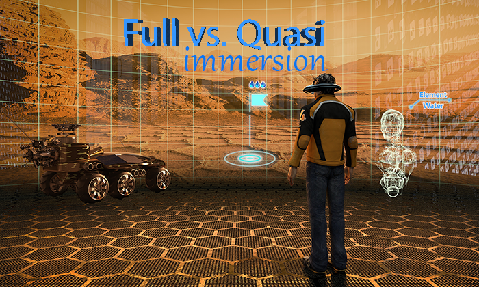 Full Immersion vs. Quasi Immersion: How different types of VR affect content creation